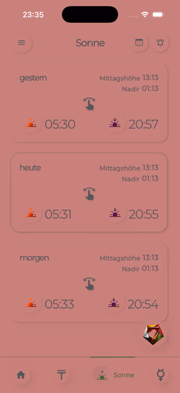 Sonnenauf- und -untergang